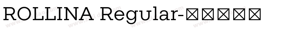 ROLLINA Regular字体转换
